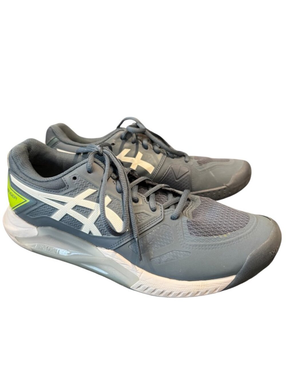 ASICS Gel Challenger 13 Men’s 9 Steel Blue Gray Tennis Shoes Athletic EUC
